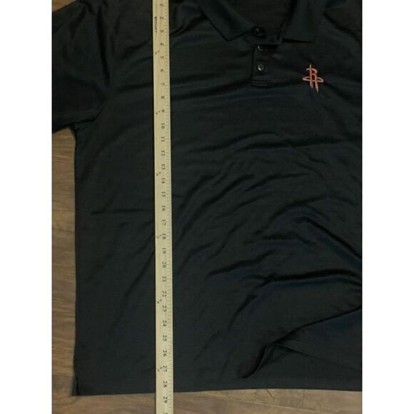 Houston Rockets Chest Logo Black Adidas Polo Shirt Men’s XXL - Picture 4 of 6